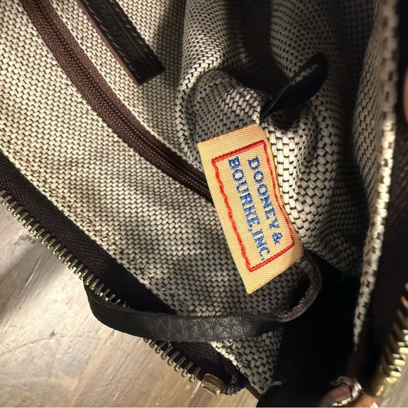 Vintage Dooney & Bourke Brown Suede Leather Shoulder Bag Satchel - Picture 13 of 14